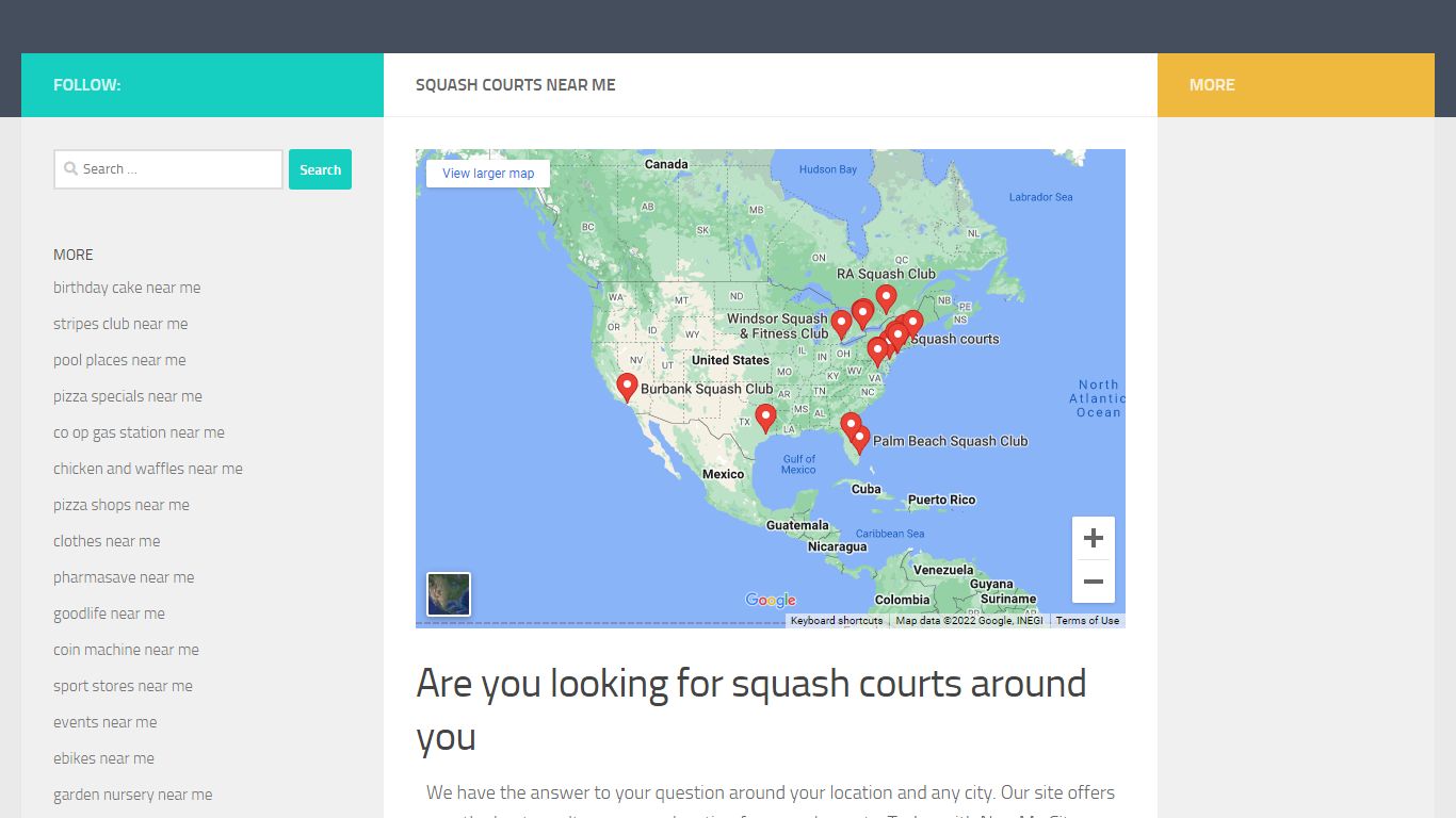 Find all squash courts near me ️ With NearMe.City